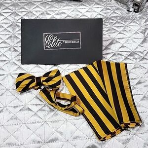 Men's NEW Elite bow tie and pocket square set